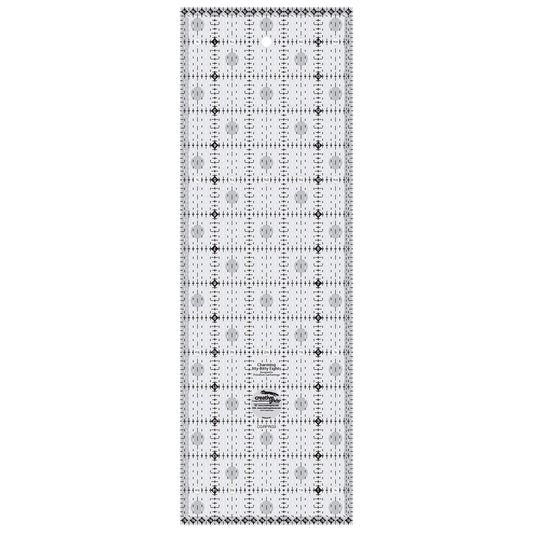 Creative Grids Charming Itty-Bitty Eights 5in x 15in Quilting Ruler – CGRPRG3 – Made in USA, Non-Slip Grip Acrylic Quilting, Sewing, Crafting, Patchwork Ruler for Measuring & Cutting Fabric