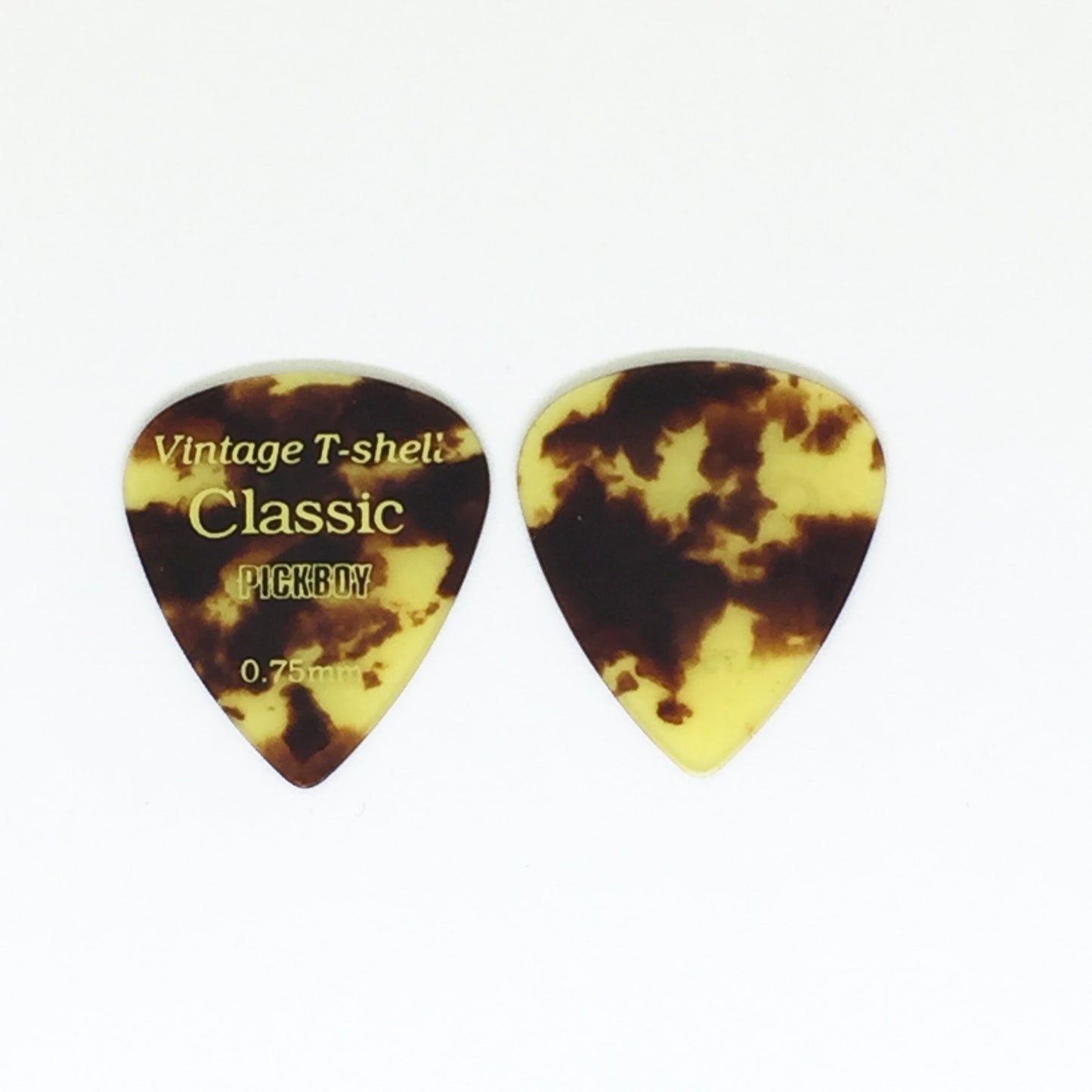 Pickboy Vintage Pick, Tortoise-Shell, Cellulose, 0.75mm, 10 picks
