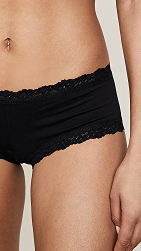 hanky panky Women's Organic Cotton Boyshort W/Lace