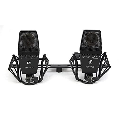 SE ELECTRONICS - SE4400a Multi Pattern Large Diaphragm Vintage Microphone with Shockmount and Case, Factory Matched Pair