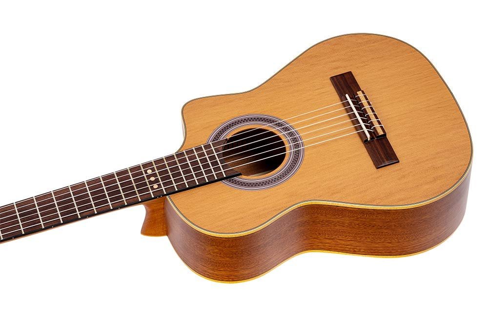 Ortega Guitars Requinto Series Pro 6 String Acoustic Guitar, Right (RQ39)