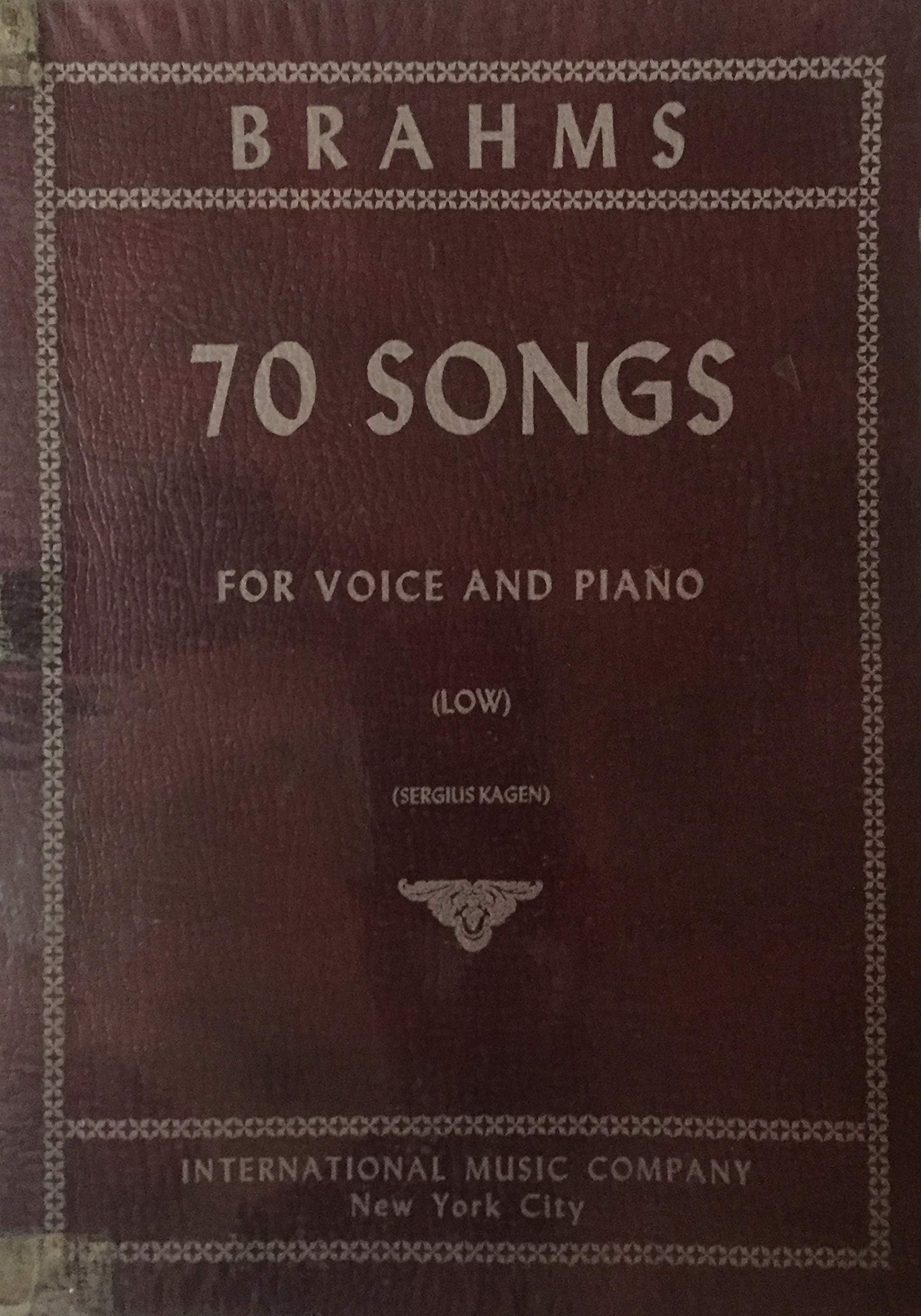 Brahms: 70 Songs for Voice and Piano (Low)