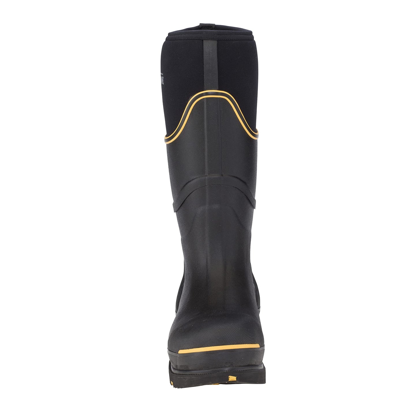 Dryshod Unisex Steel-Toe Max Hi Work Boots | Slip Resistant | Waterproof | Rubber | Black/Yellow