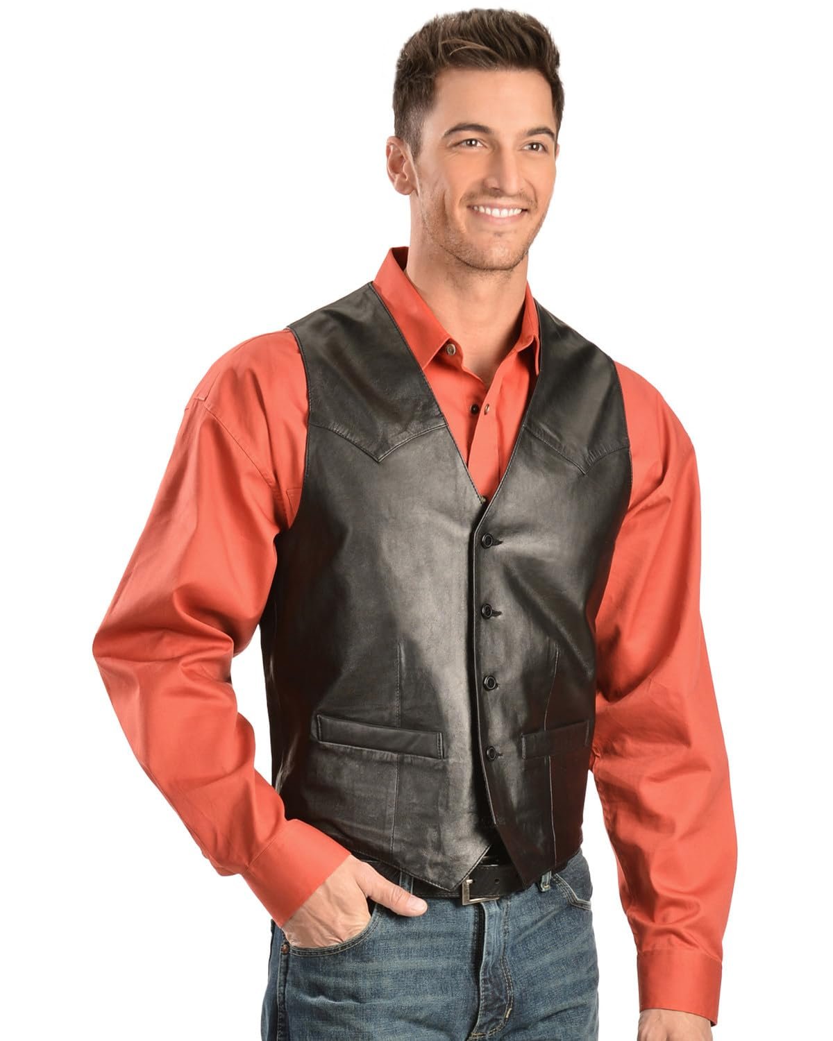 Scully Men's Lamb Leather Vest - 503-189