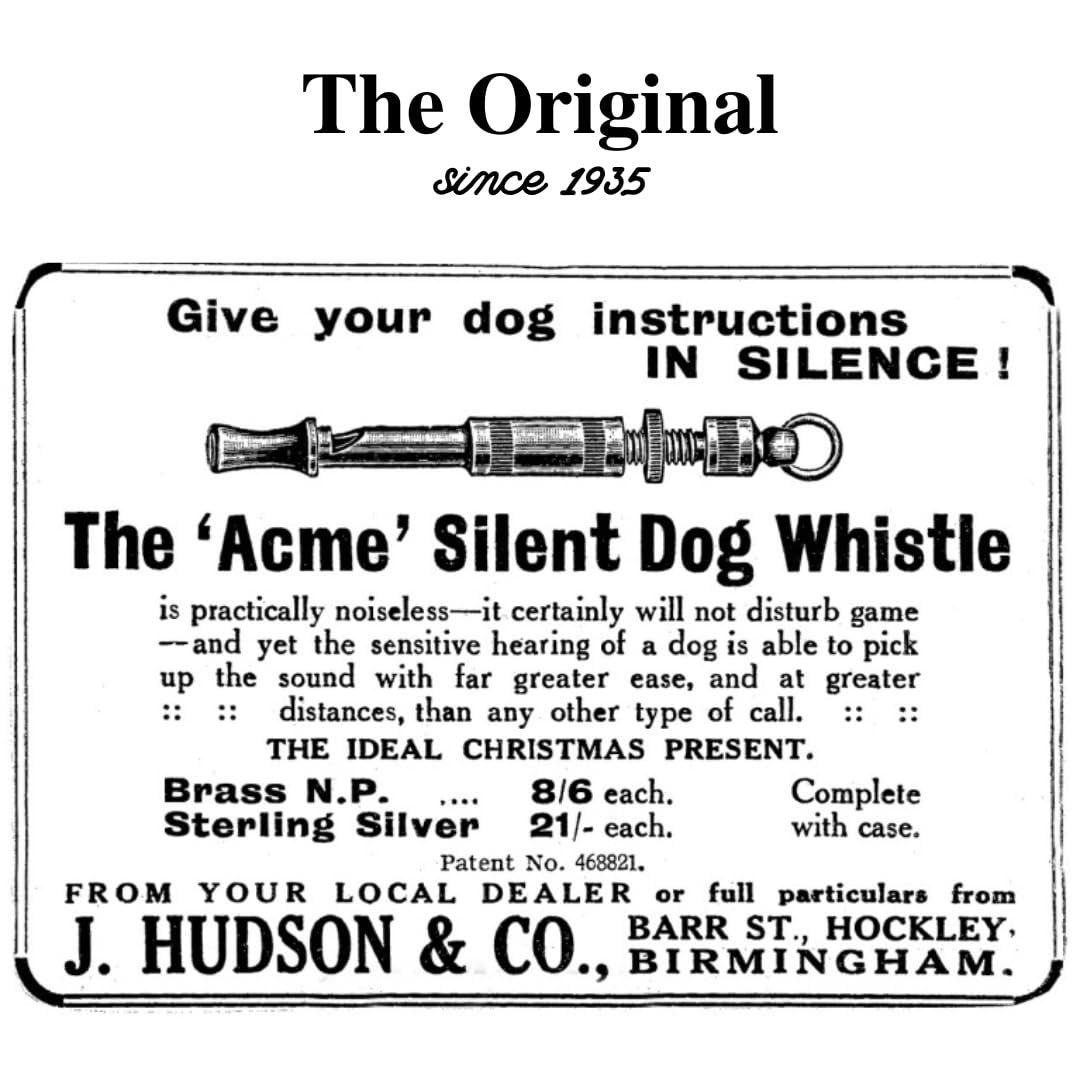 ACME Genuine 'Silent' Dog Training Whistle no. 535. Adjustable Frequency. Good gound Quality. Weather-Proof. Designed and Made in The UK. Solid Brass