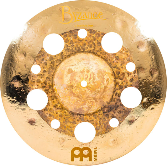 Meinl Cymbals Byzance 14" Dual Multi Trash Crash with Holes — Made in Turkey — Hand Hammered B20 Bronze, 2-Year Warranty, (B14DUMUTR)