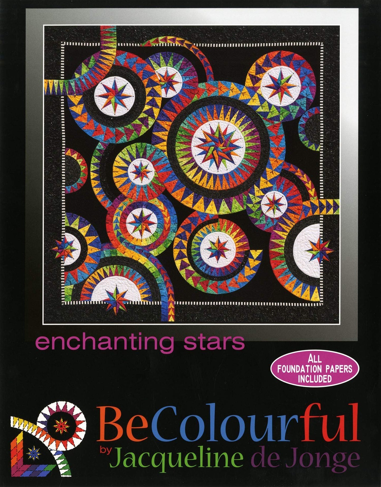Enchanting Stars Paper Pieced Quilt Pattern by Jacqueline de Jong