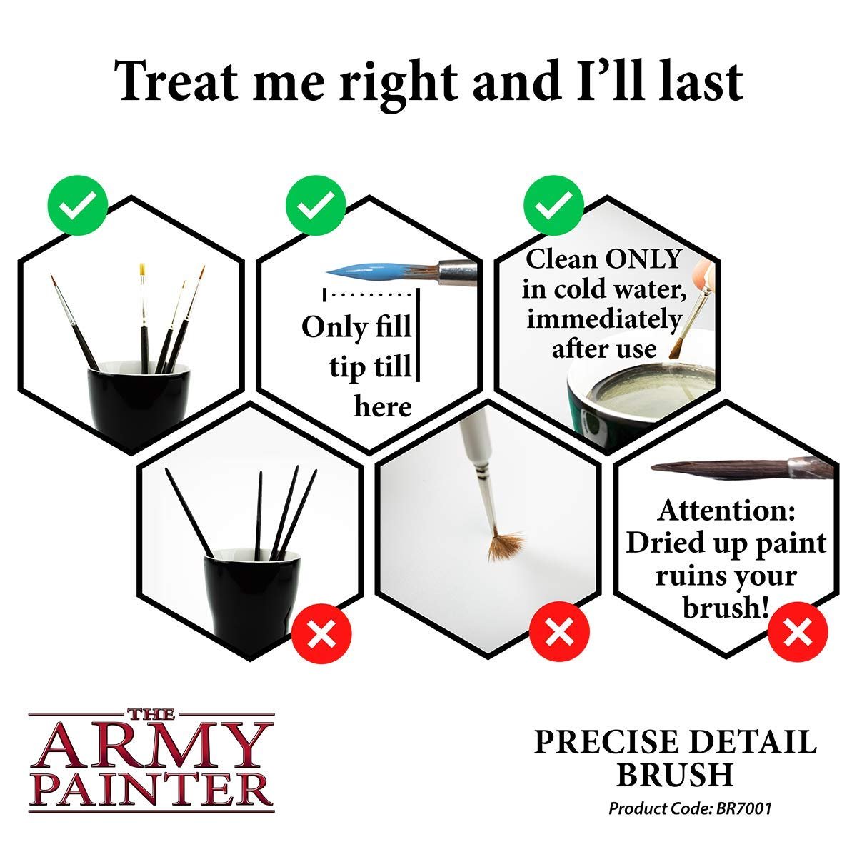 The Army Painter Hobby: Precise Detail - Hobby Brush with Synthetic Taklon Hair - Fine Detail Paint Brush, Small Paint Brush, Model Paint Brush and Fine Tip Paint Brushes for Miniature Painting