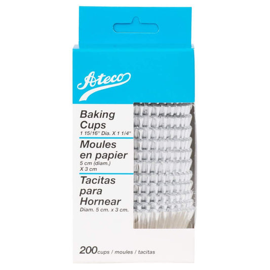 Ateco Baking Cups - Silver Foil - 200 pcs - standard