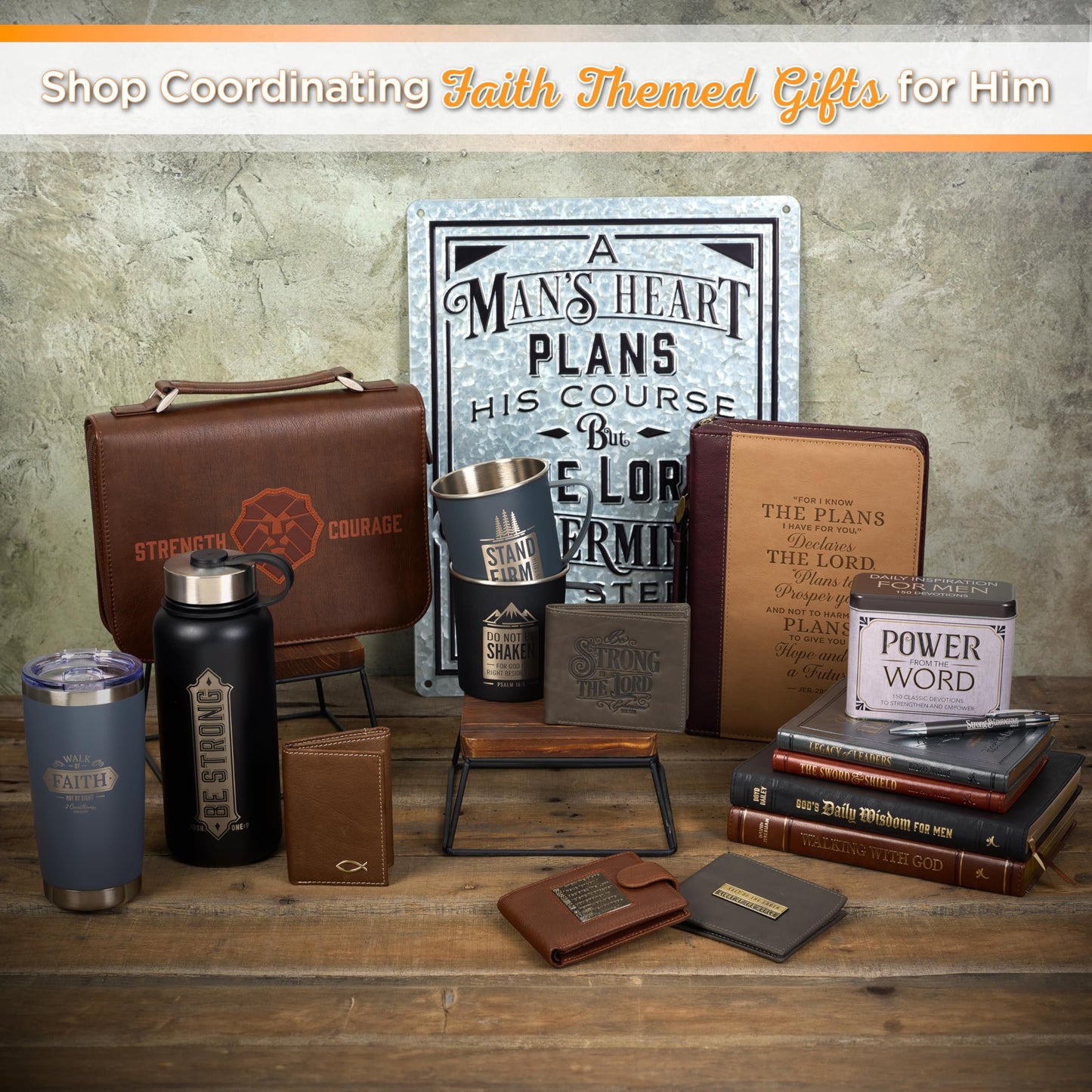 Christian Art Gifts Genuine Premium Full Grain Leather RFID Blocking Silver Engraved Cross Wallet for Men: Multi Pocket Billfold w/Removable ID Window Accessory for Credit Cards, Bills, Photos, Black