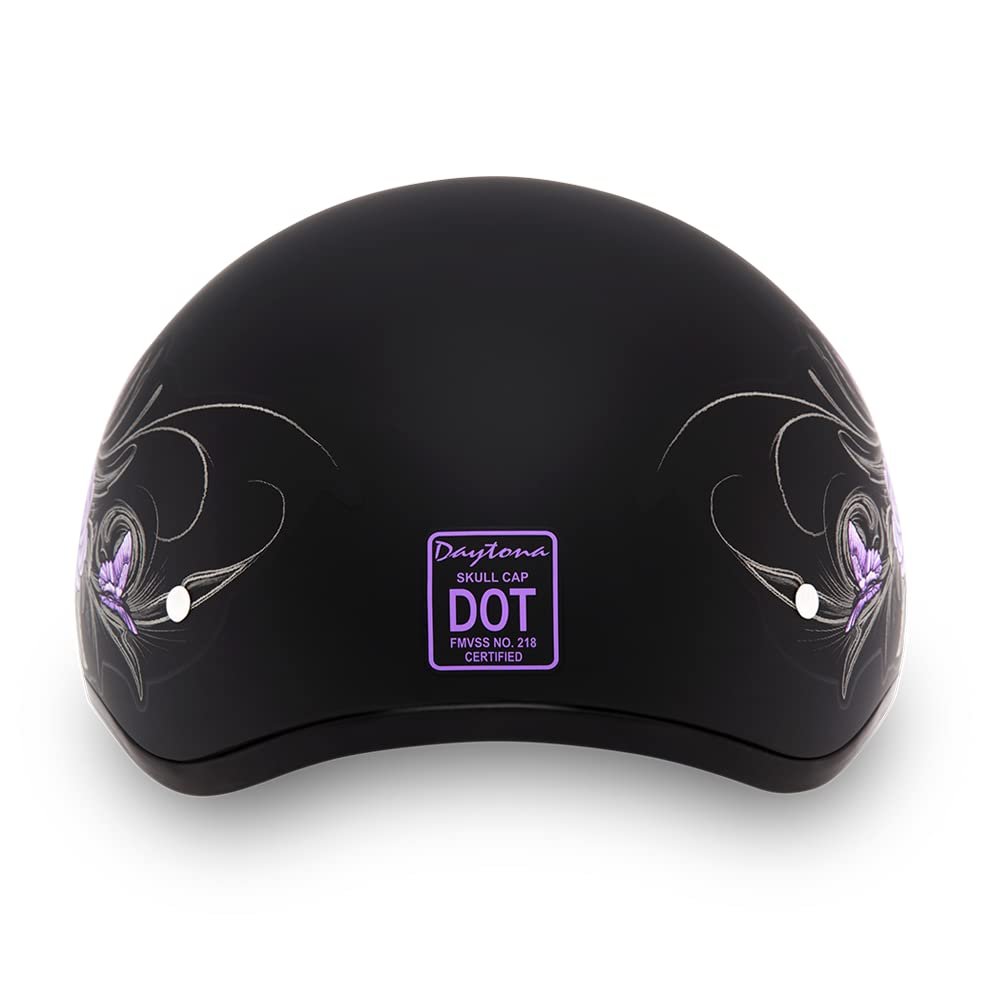 Daytona Helmets Half Skull Cap Motorcycle Helmet – DOT Approved [Graphics]…