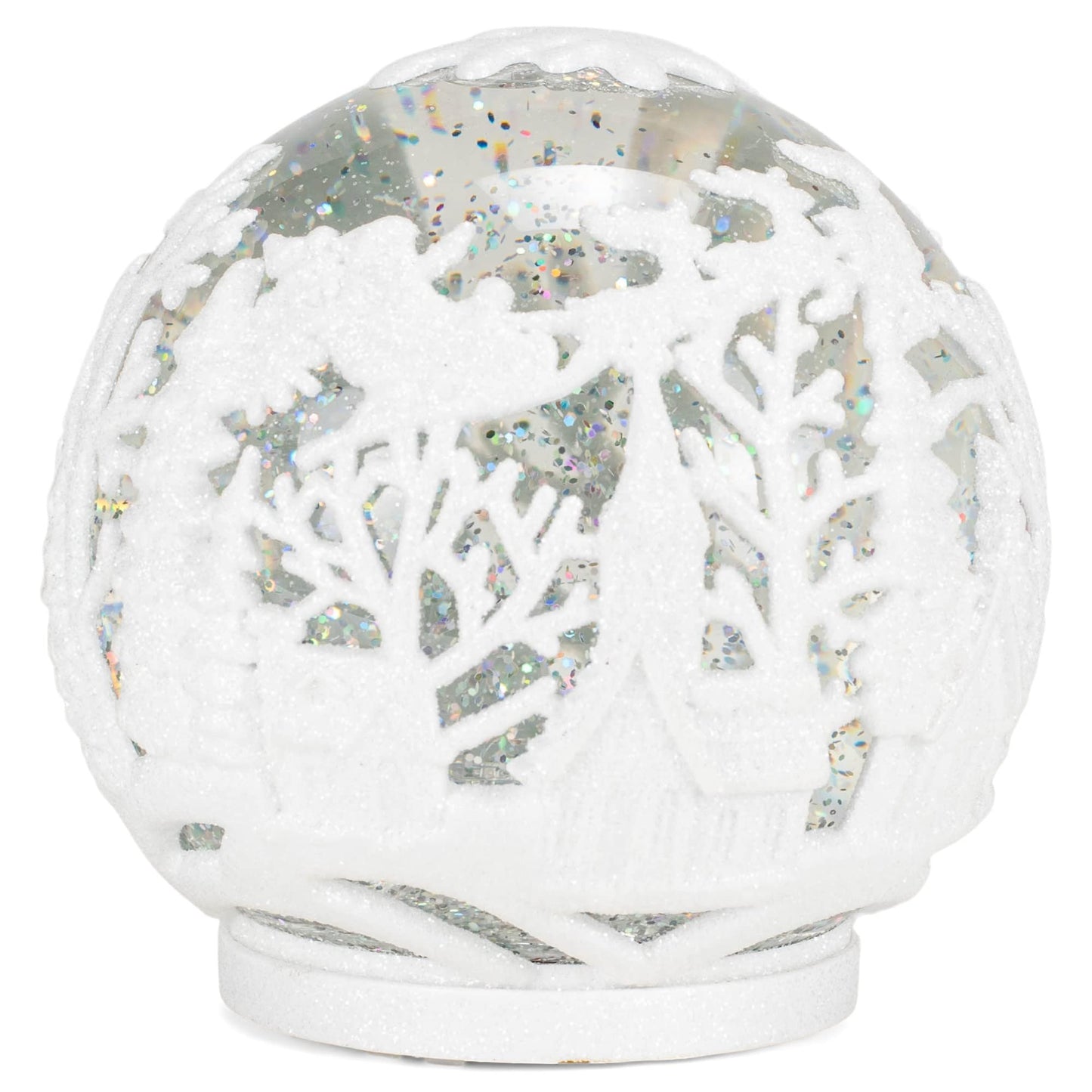 RAZ Imports 2021 Christmas Time in The Village 6.25" Town Scene Glitter Embossed Lighted Water Globe
