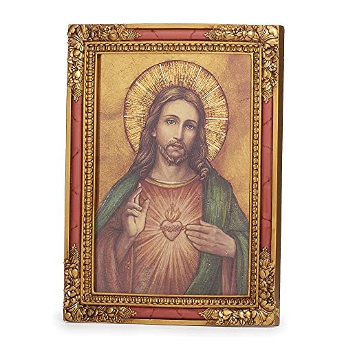 Joseph's Studio by Roman - Collection, 7.25" H Sacred Heart Icon, Made from Resin, High Level of Craftsmanship and Attention to Detail, Durable and Long Lasting
