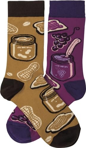 Primitives by Kathy Socks - Peanut Butter & Jelly, One Size, Unisex, LOL Collection