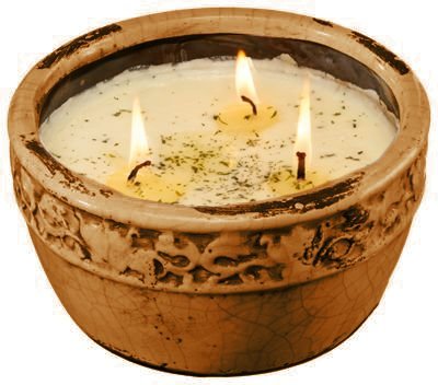 Swan Creek 17 Ounce Roasted Espresso 100% American Soybean Wax Candle in Vintage Bowl