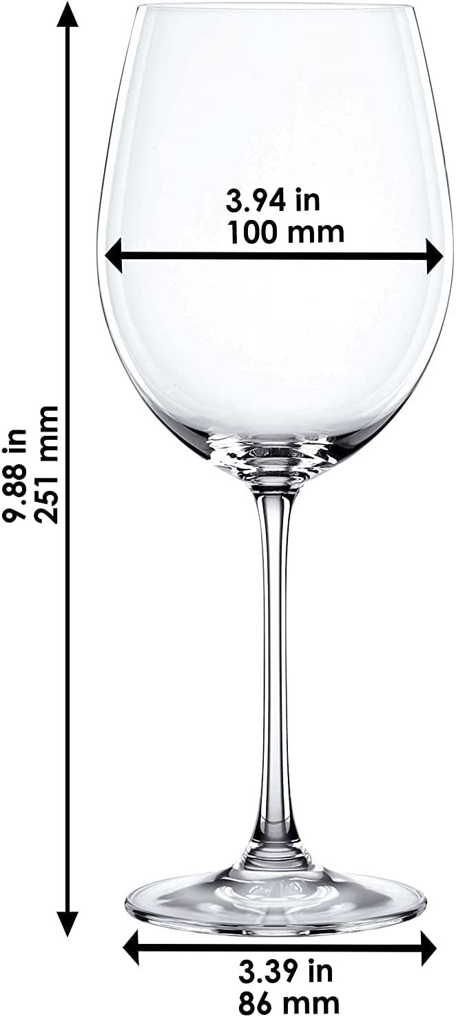 Nachtmann Vivendi 25 Oz Bordeaux Glasses (Set of 4) - Crystal Wine Glasses for Red & White Wine, Long-Stemmed Glassware - Dishwasher Safe, Break-Resistant Wine Glass Set for Home, Parties, Gifting