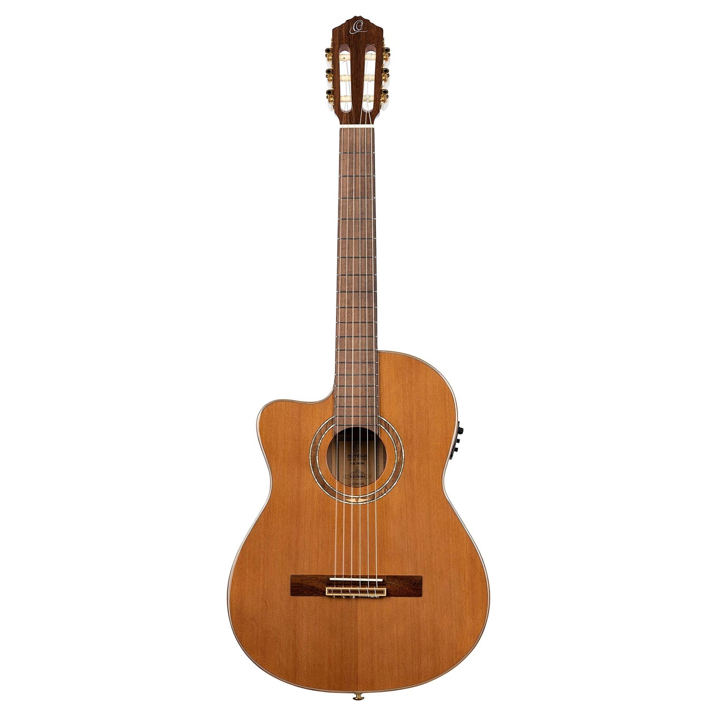 Ortega Guitars 6 String Performer Series Left-Handed Solid Top Medium Neck Acoustic-Electric Nylon Classical Guitar w/Bag, (RCE159MN-L)