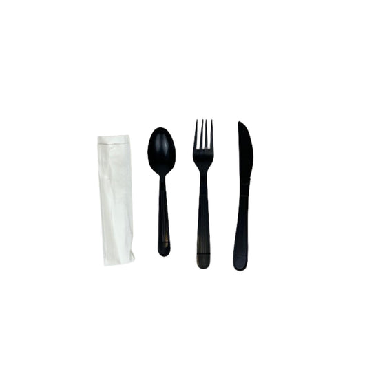 DHG PROFESSIONAL Heavy Weight Cutlery Set 250 Pieces – Includes Heavy Weight Plastic Forks, Knives, Spoons & Disposable Napkins - Elegant Disposable for Party & Wedding