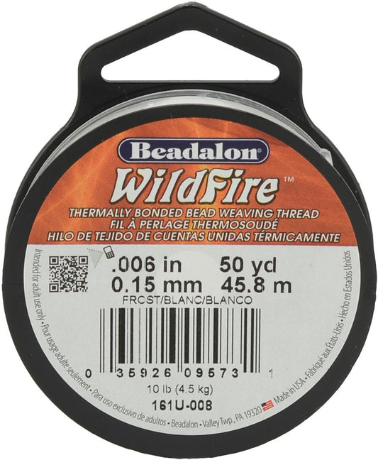 Wildfire Stringing Thread .006x50'-Frost