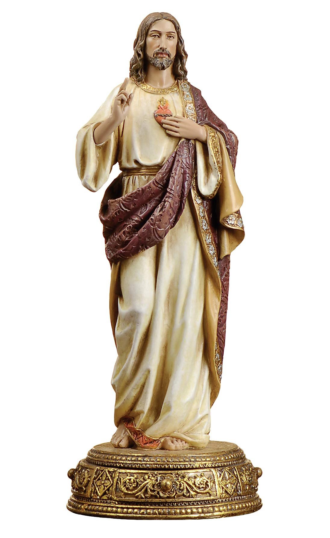 Joseph's Studio by Roman, 10.25" H Sacred Heart of Jesus Figure, Heavenly Protectors, Renaissance Collection, Religious Home Decor, Devout Gifts,