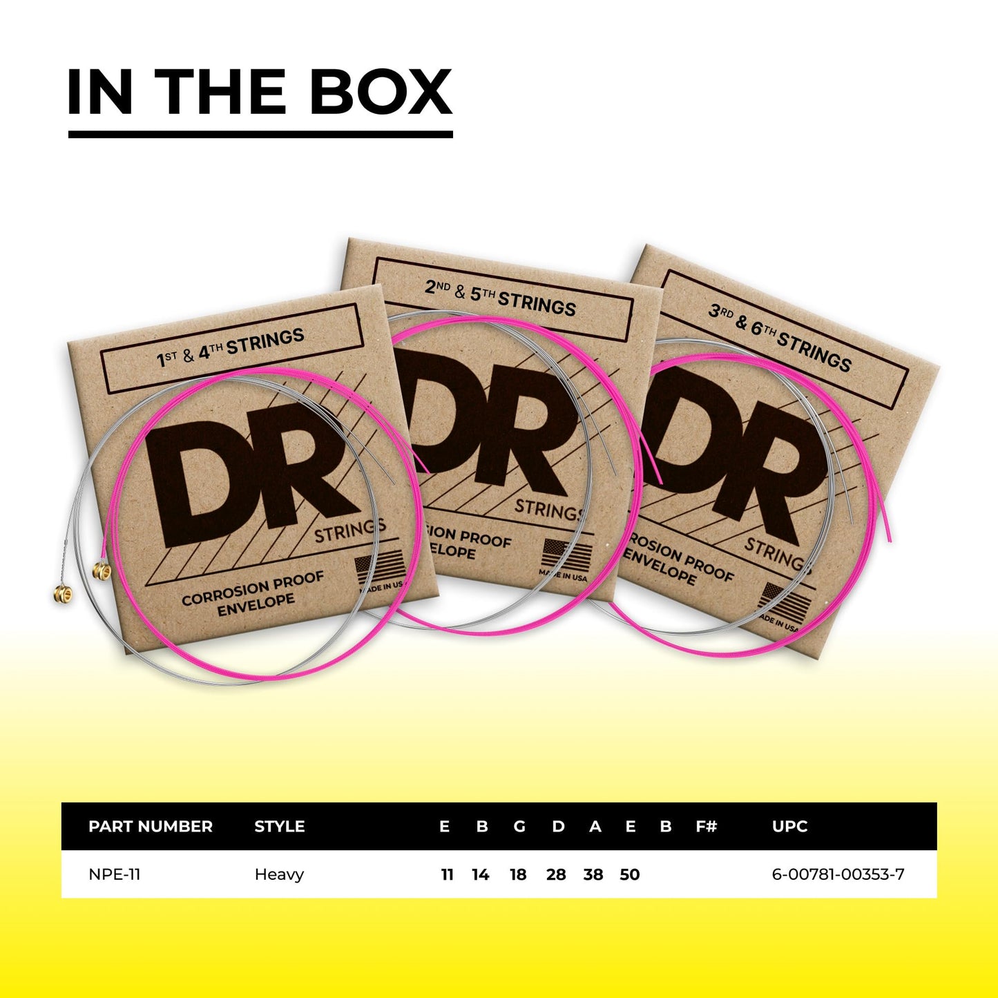 DR Strings HI-DEF NEON Electric Guitar Strings (NPE-11)