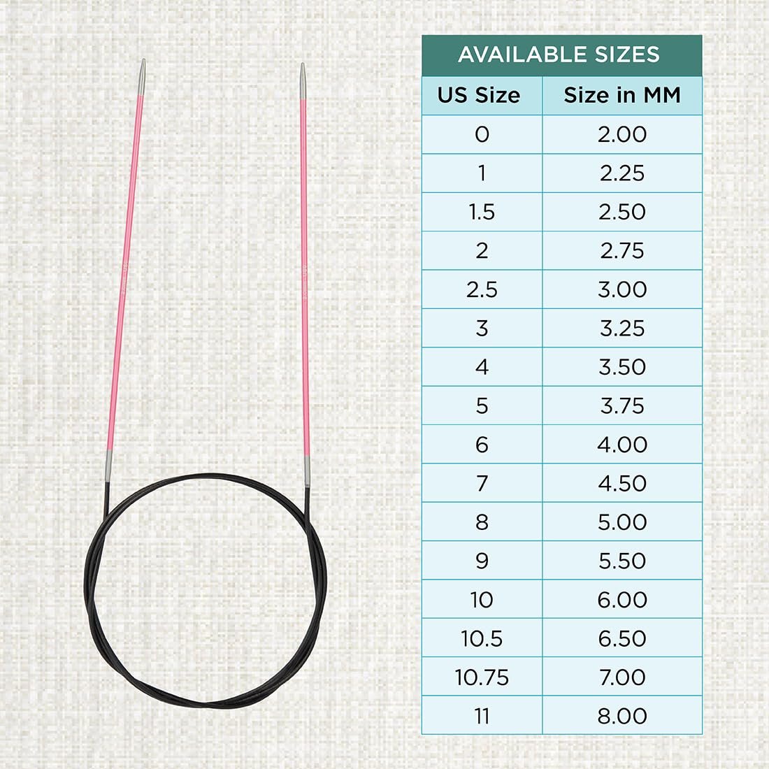 KnitPro Zing Fixed Circular Needles 16" (40cm)