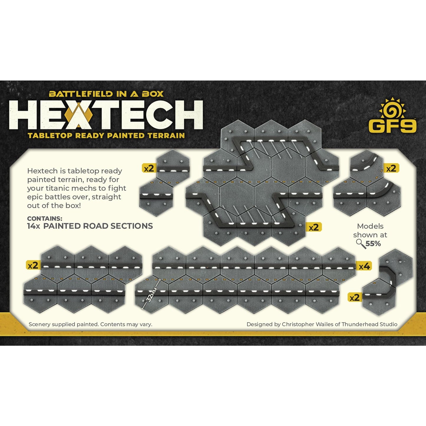 Gale Force Nine Hextech Trinity City Road Intersections (x20), HEXT19