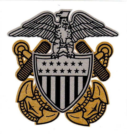 Navy Officer Crest Decal Sticker