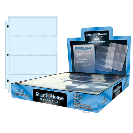 GuardHouse Shield 4 Pocket Currency Storage Pages for Modern Bills Box of 100