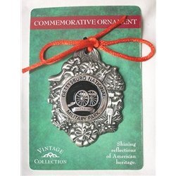 PEWTER CHRISTMAS TREE ORNAMENT CIVIL WAR GETTYSBURG NATIONAL MILITARY PARK