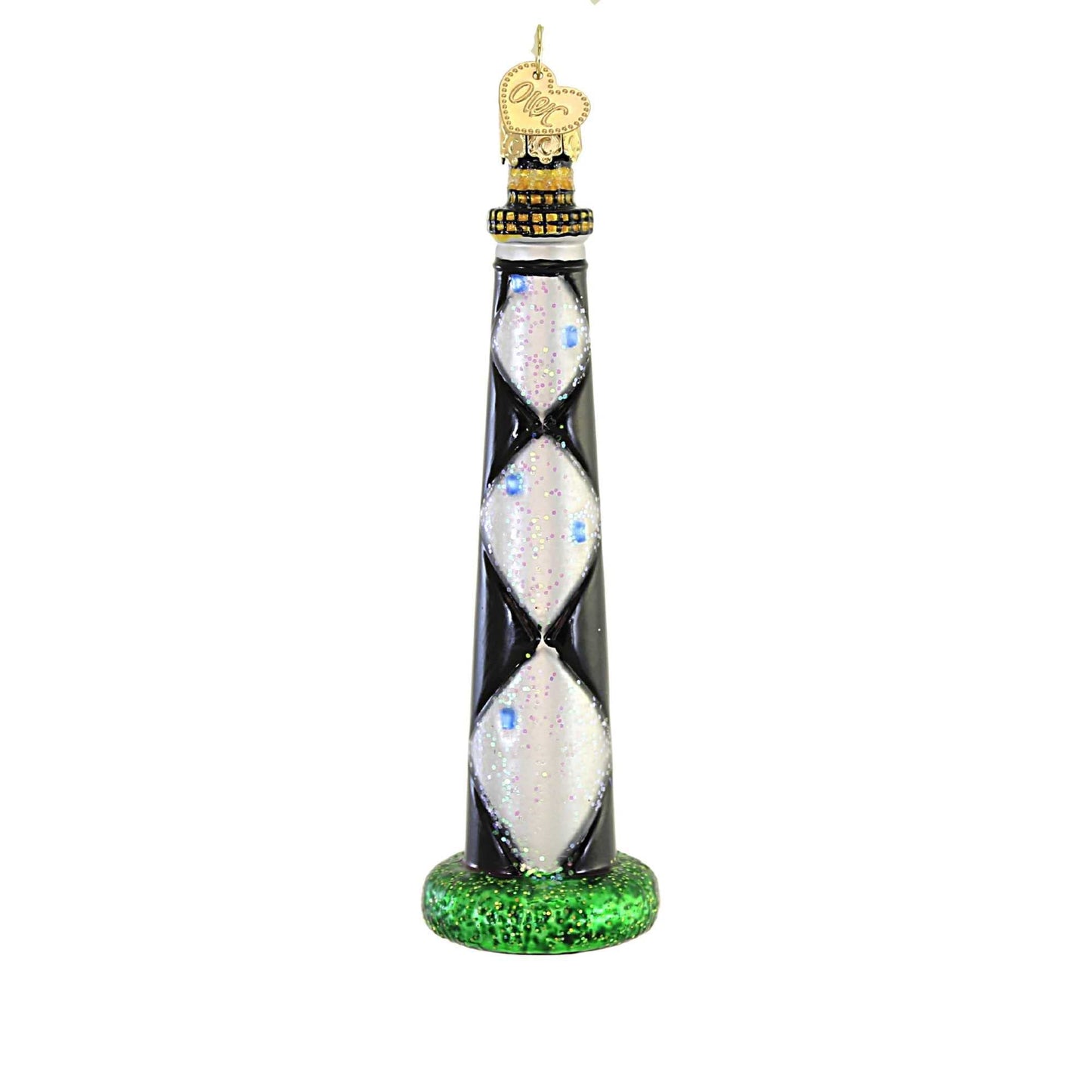 Old World Christmas Cape Lookout Lighthouse Glass Blown Ornament for Christmas Tree