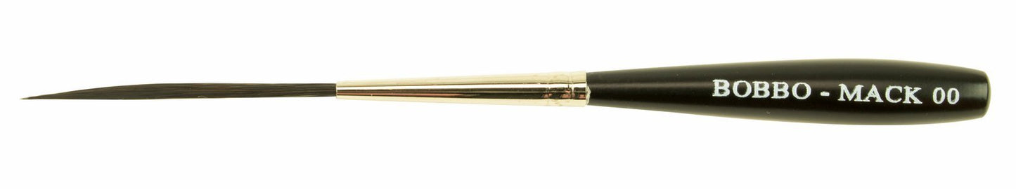 Set of 4 Sizes 00-2 Series Bobbo-Mack Super Quad 4 Action Scroll Pinstriper Brushes Blue Squirrel & Black Synthetic Hair