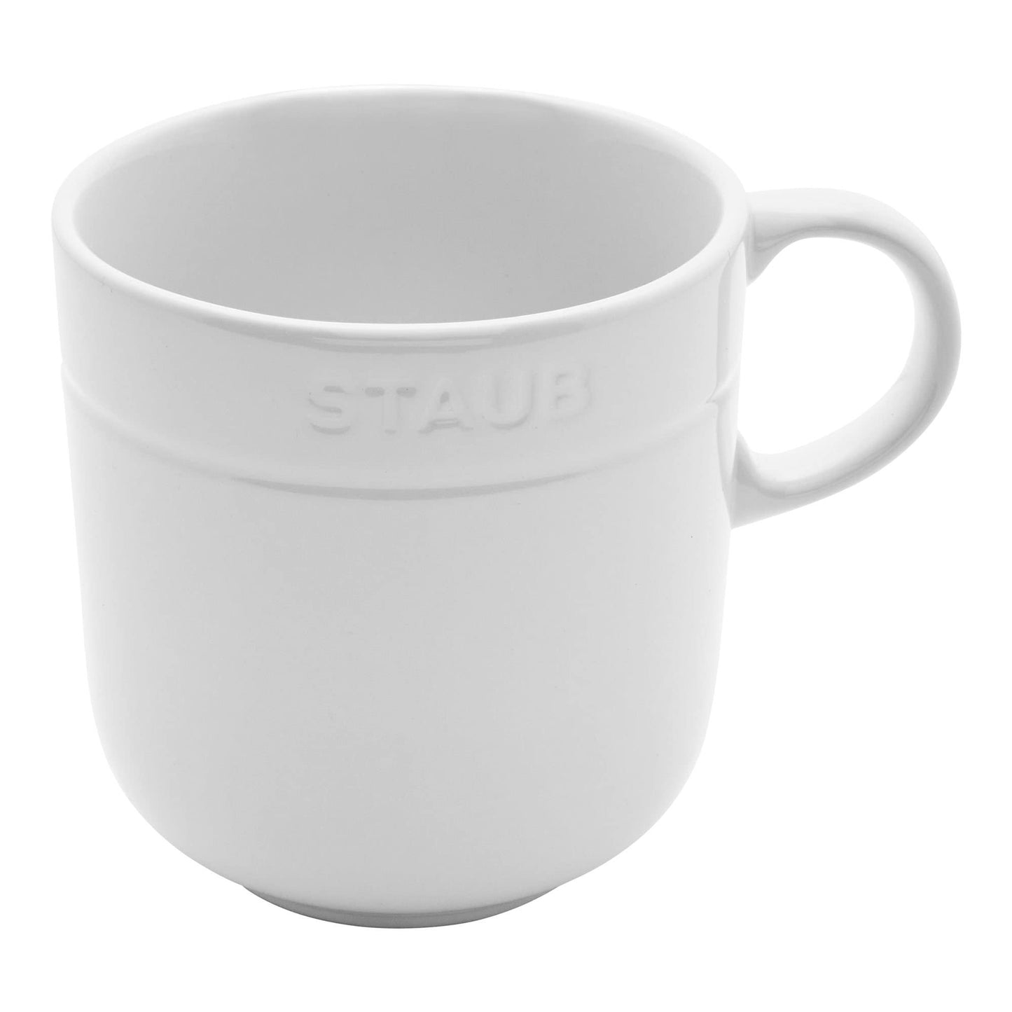 STAUB Ceramic Dinnerware 4-pc 16 oz. Mug Set - White Truffle