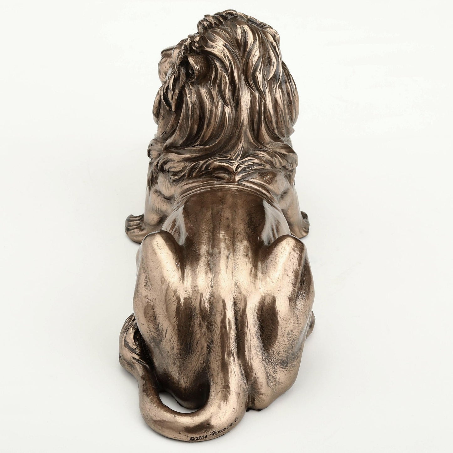 Veronese Design 8 7/8 Inch Lying Lion Cold Cast Resin Bronze Finish Animal Decoration Statue