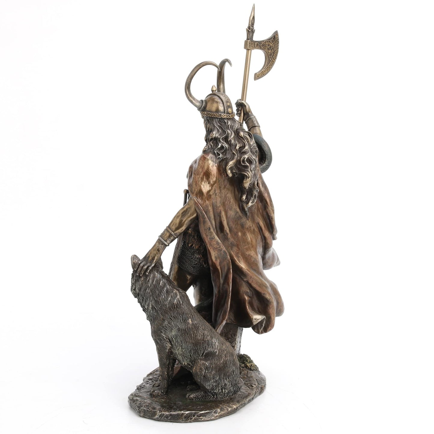 Bronze Norse God Loki God of Mischief Sculpture, Figurines Home Decor, 13.75 Inches