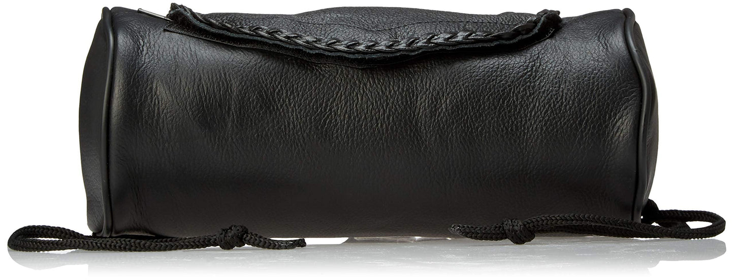 Genuine Soft Leather Universal Motorcycle Tool Bag w/Braid Trim