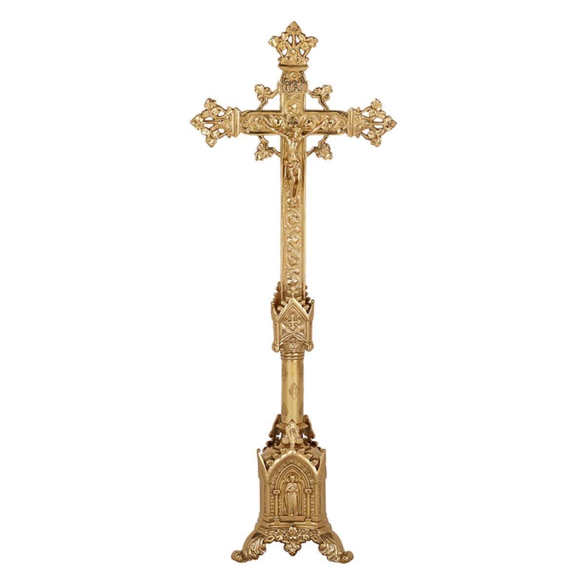 Christian Brands Sudbury Brass Trinity Series Standing Altar Crucifix, 30 Inch