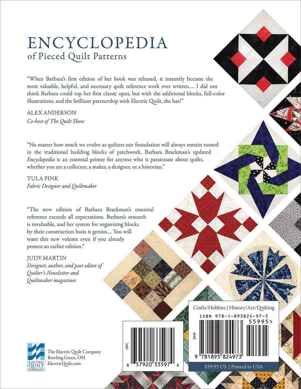 Encyclopedia of Pieced Quilt Patterns Book by Barbara Brackman from The Electric Quilt Company