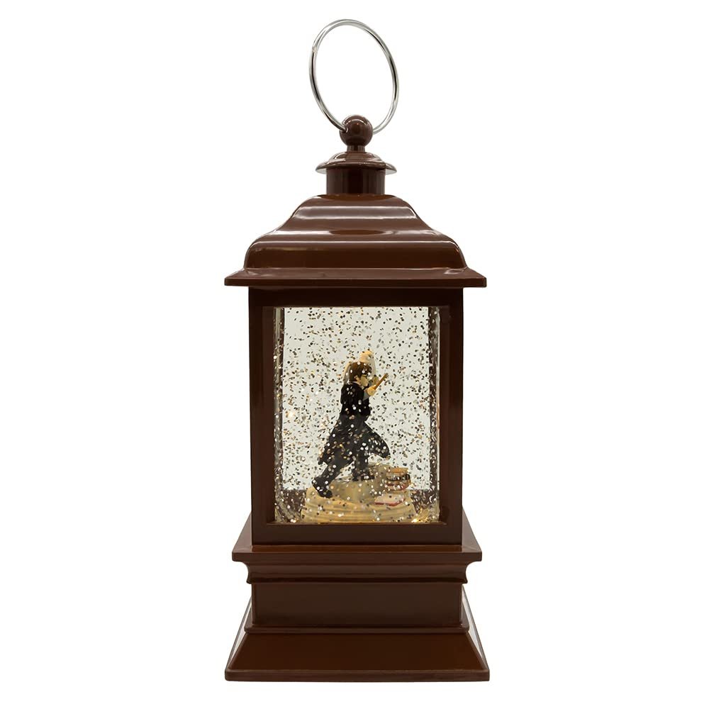 Harry Potter Kurt Adler 9-Inch Battery-Operated Spinning Musical LED Lantern Table Piece, Brown
