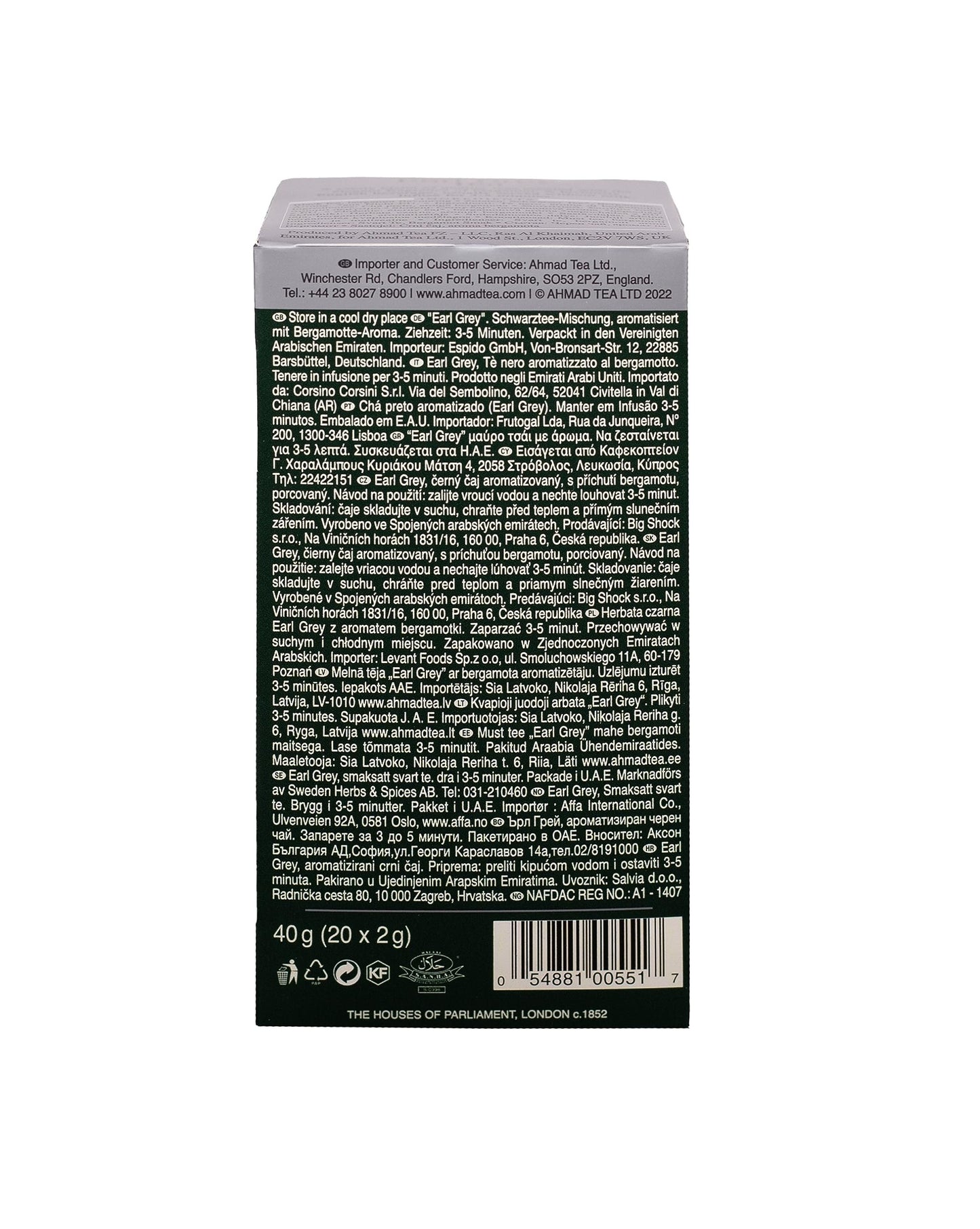 AHMAD TEA Tea Earl Grey, 20 CT