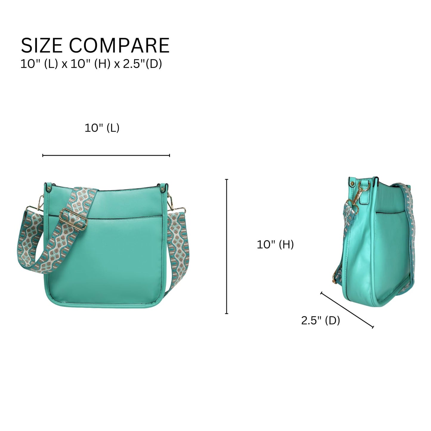 Posie Crossbody Bags for Women Trendy Vegan Leather Hobo Purses Shoulder Handbags with Wide Adjustable Guitar Strap