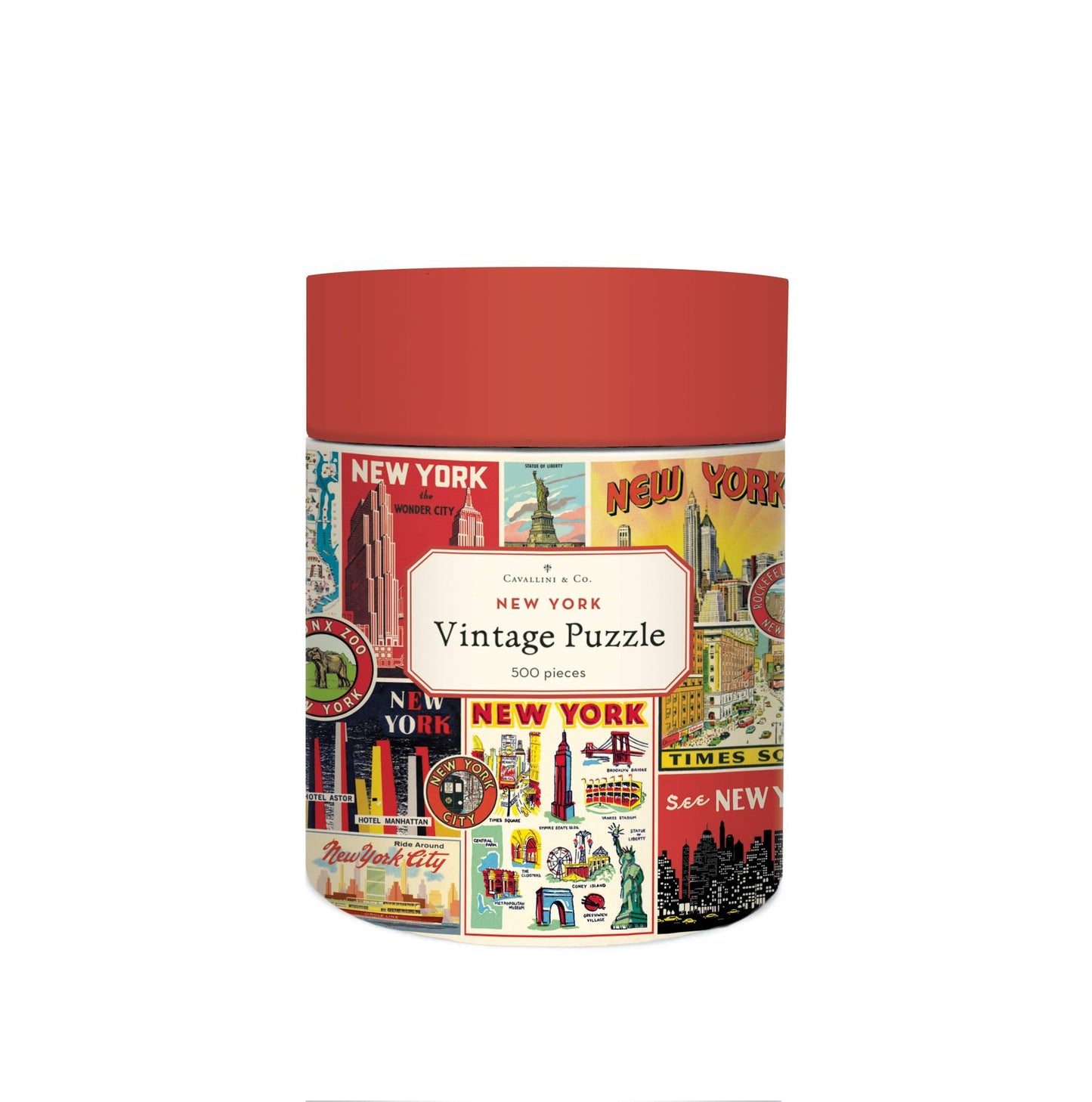 Cavallini Papers & Co. New York City Collage 500 Piece Puzzle, Multi