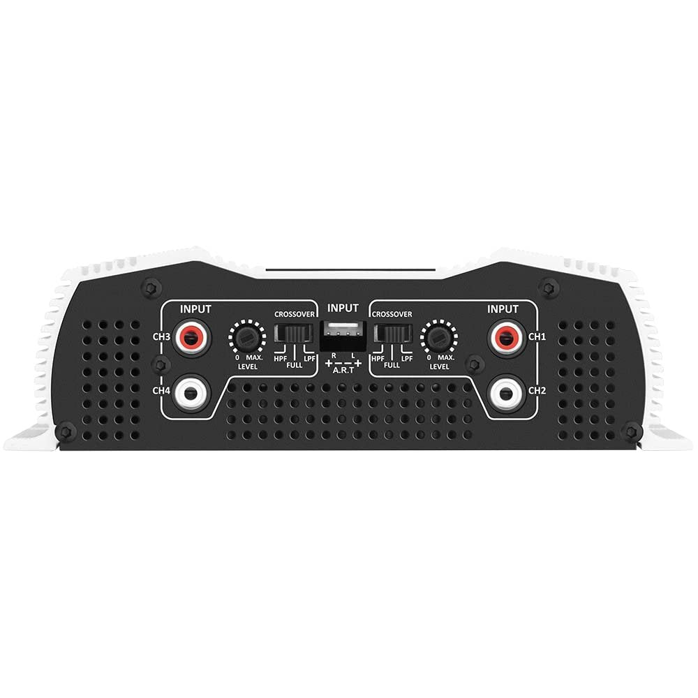 Taramps DS 800x4 1 Ohm 800 Watts RMS 4-Channel 200x4 RMS, Class D, Full Range, Crossover High / Low Pass Fixed, Bridgedable Car Audio Amplifier, White