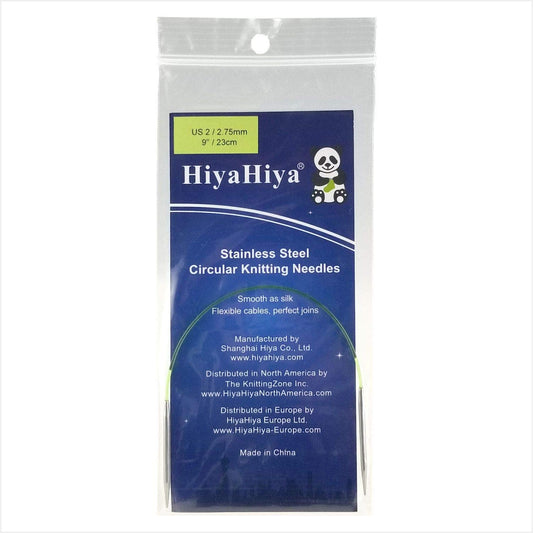 Hiya Hiya Circular 9-inch (23cm) Steel Knitting Needle