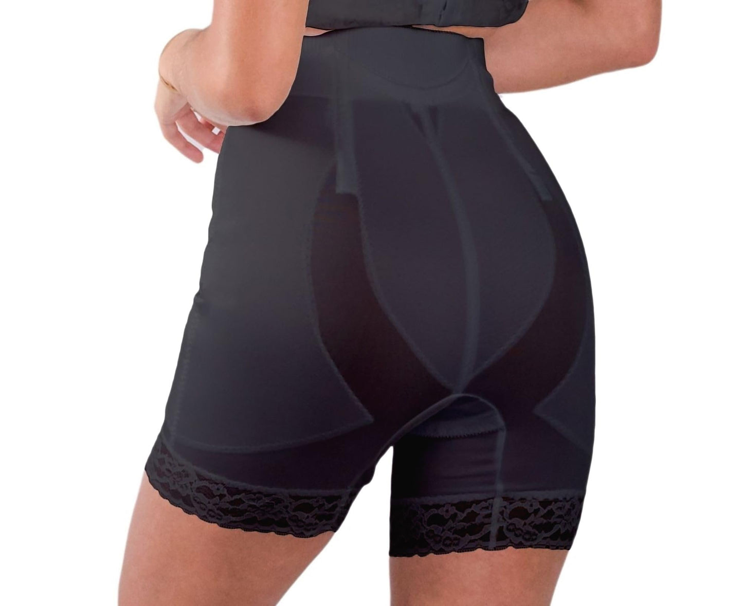 6206 - High Waist Long Leg Shaper | Made in USA | No Top Roll Waistband | Quality Material | Medium Control |