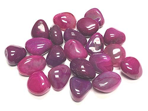 Zentron Crystal Collection: Tumbled Dyed Agate - Large 1" Pieces with Velvet Bag