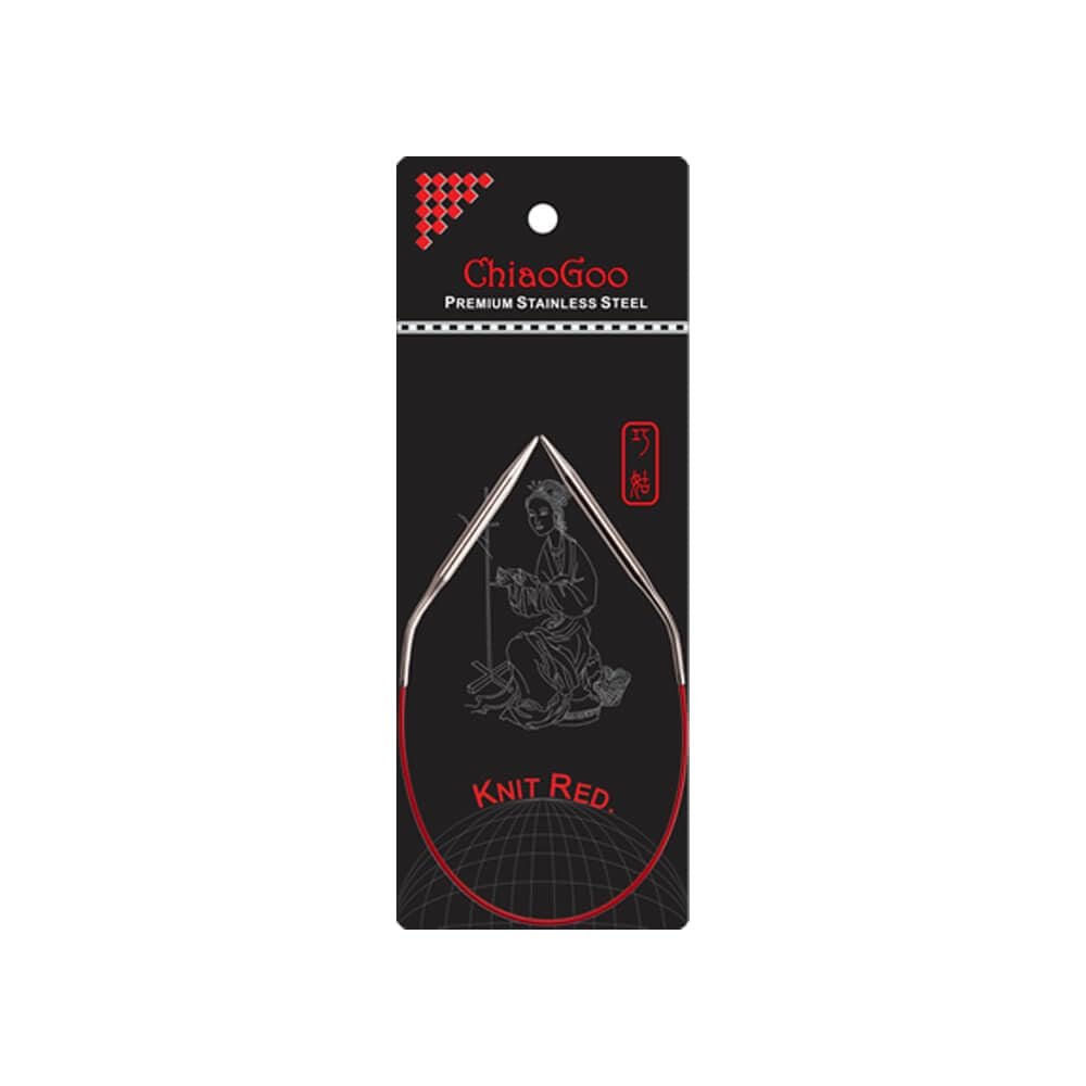 ChiaoGoo Knit RED Circular Needle 30cm 3.50mm - 1pc
