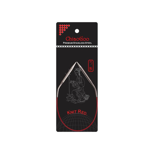 ChiaoGoo Knit RED Circular Needle 30cm 3.50mm - 1pc