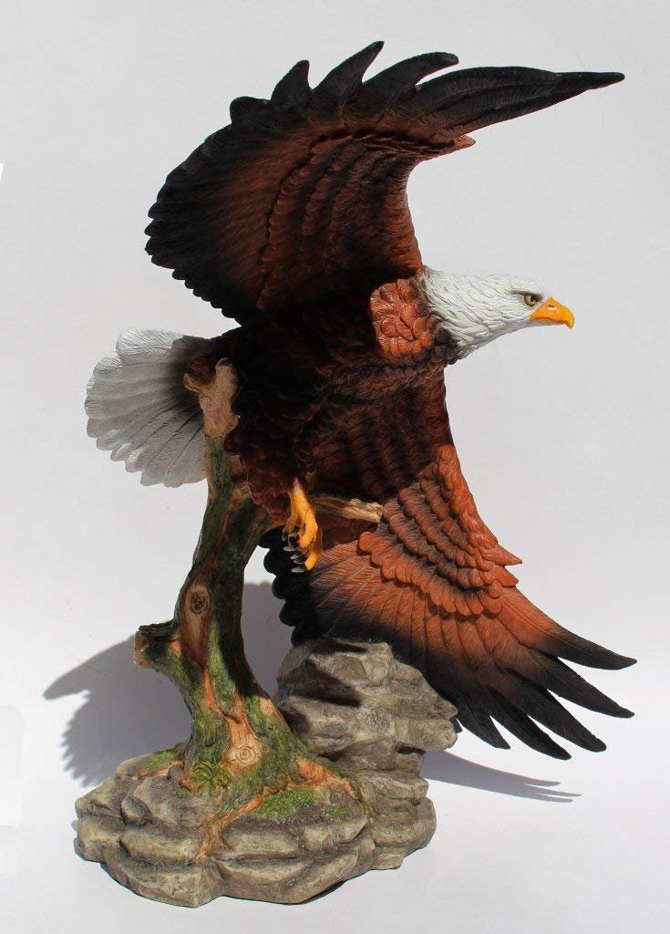 Unicorn Studios WU74890AA Flying Eagle with Color Sculpture