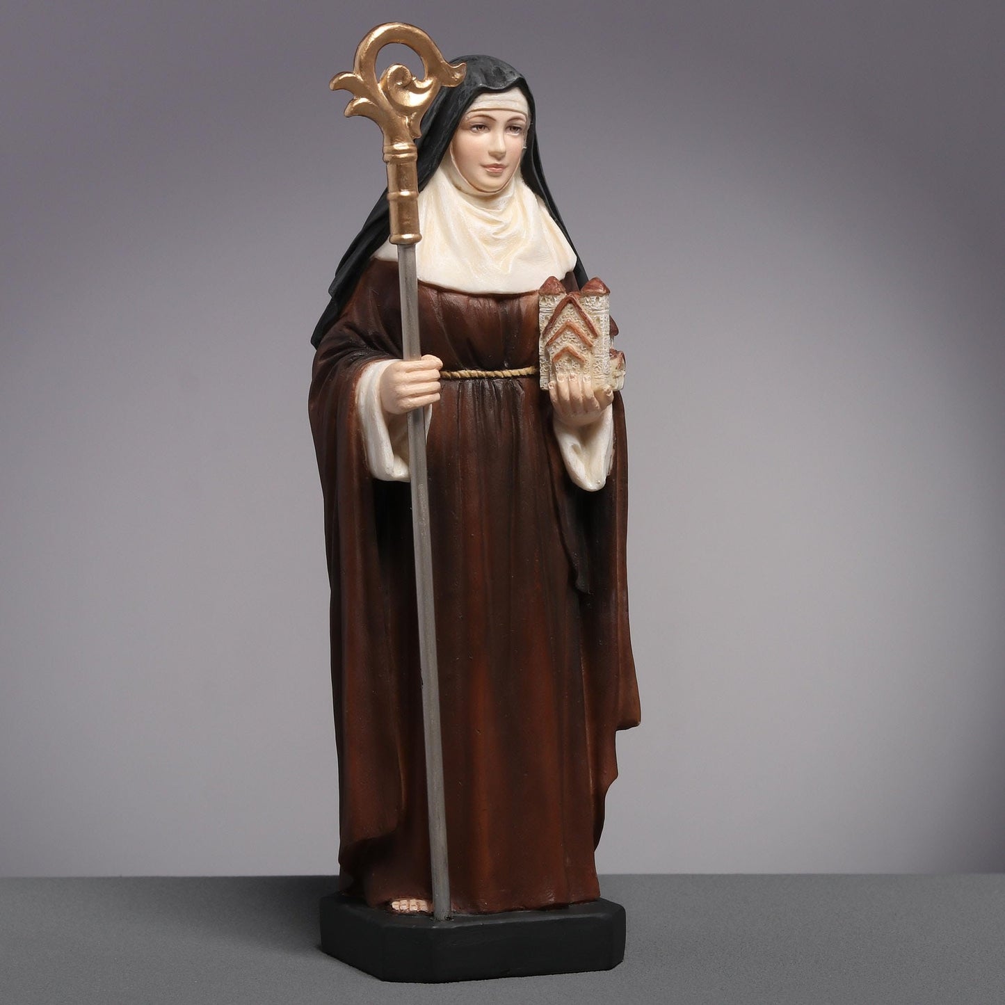 Veronese Design 6 1/2 Inch Saint Brigid of Kildare Polyresin Hand Painted Religious Collectible Figurine Statue